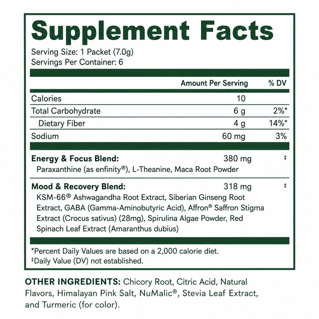 Caffeine Free Energy Powder (6-Packs)